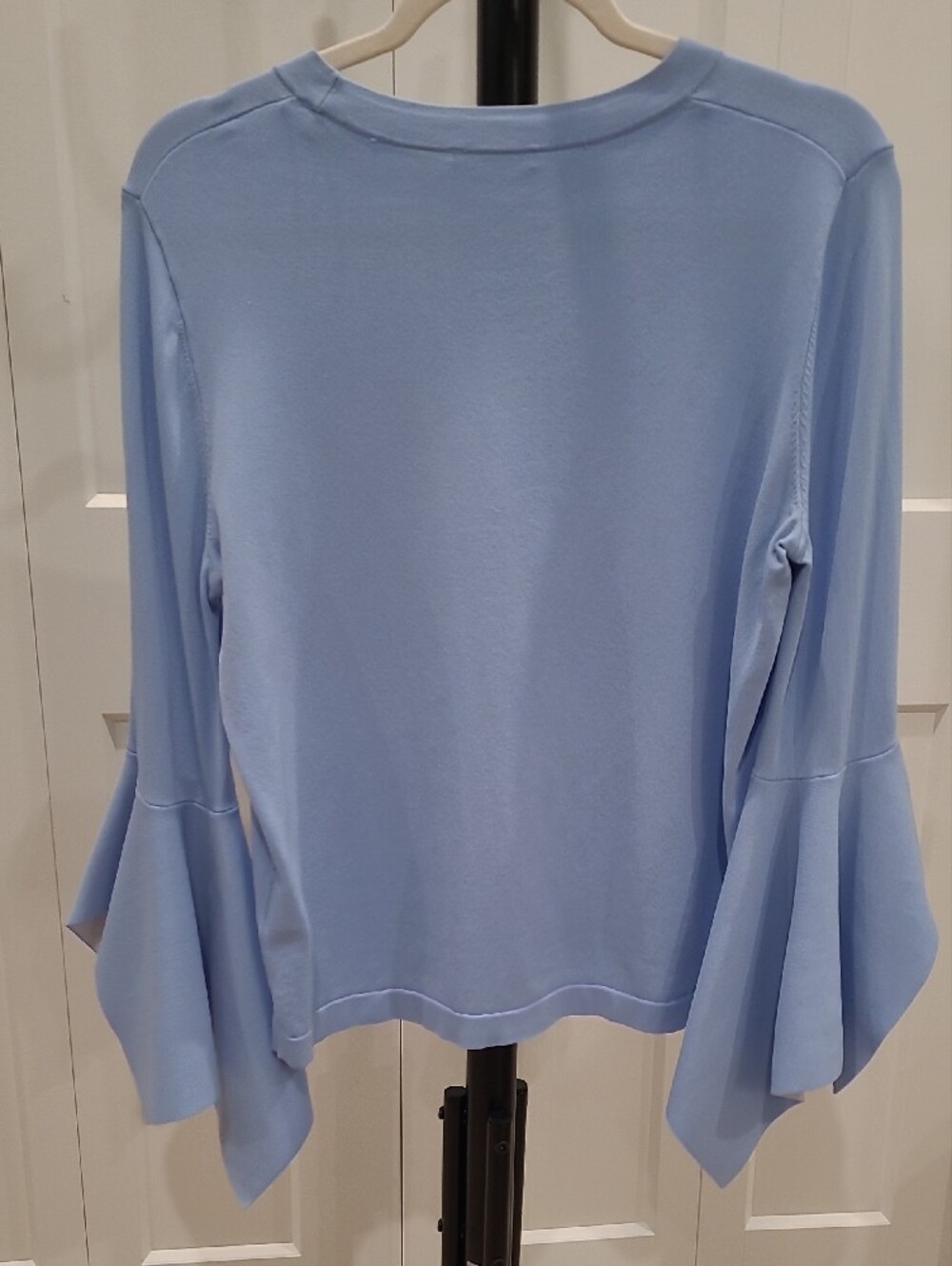 COS Light Blue Ruffle Bell Sleeve Top - Picture 6 of 6